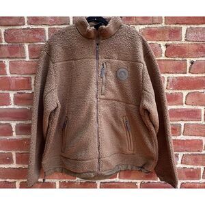 Kith Pinehurst Sherpa Fleece Jacket Brown Terra Full Zip Men’s XL NEW